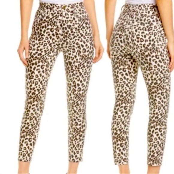 FRAME ALI LEOPARD HIGH RISE CIGARETTE JEANS SIZE 28 - Picture 3 of 8